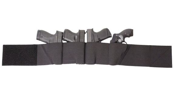 Image of DeSantis Option 4 Belly Band IWB Holster, SIze Small 24-28, Ambidextrous, Elastic, Black, 061BJG1Z0