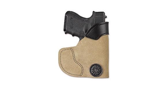 Image of DeSantis Pocket-Tuk Suede Pocket Holster, Glock 42, Right Hand, Plain, Natural, 111NAY8Z0