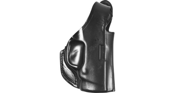Image of DeSantis Quick Snap Leather Belt Holster, S&amp;W Bodyguard 380cal, S&amp;W M&amp;P Bodyguard w/ Integrated CTC Laser, Right Hand, Plain, Black, 027BAU7Z0