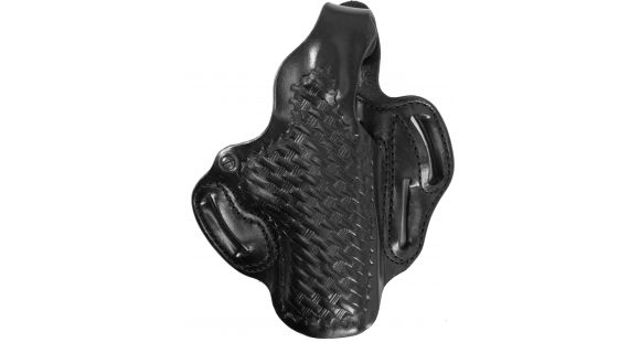 Image of DeSantis Thumb Break Scabbard Belt Holster, SIG Sauer Pro SP2022/SIG Sauer Pro SP2340/SIG Sauer Pro SP2009, Right Hand, Basketweave, Black, 001BES4Z0