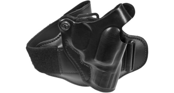 Image of DeSantis Leather Ankle Holster, S&amp;W J 332, 340, 342, 432PD, 442, 640, 640-1, 642, M&amp;P 340 2in-2 1/4in, Left Hand, Plain, Black, 044BBS1Z0