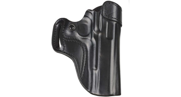 Image of DeSantis Sky Cop Leather Belt Holster, Para P10, P12, Colt Officer, Defender, New Agent 45, Springfield EMP, Ultra CPT 3.5in, Kimber Ultra Carry, CDP, Right Hand, Plain, Black, 068BA19Z0