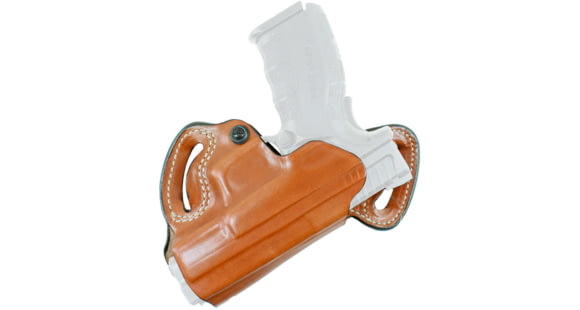 Image of DeSantis Small of Back Leather Belt Holster, SIG P220, P225, P226, P228, P239, P239 DAK, MAUSER M2, Right Hand, Plain, Tan, 067TA80Z0