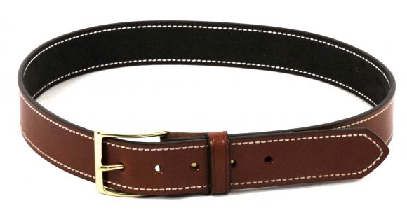 Image of DeSantis Sam Browne Belt - Plain - Leather Lined - 2 1/4in. Wide - Nickel Buckle B21BL44Z1 44in.