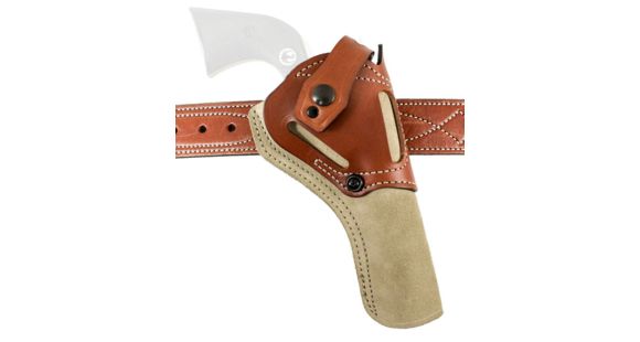 Image of DeSantis The Wild Hog OWB Leather Belt Holster, Ruger Single Six 5 1/2in, Ambidextrous, Plain, Natural, 189NJ1QZ0