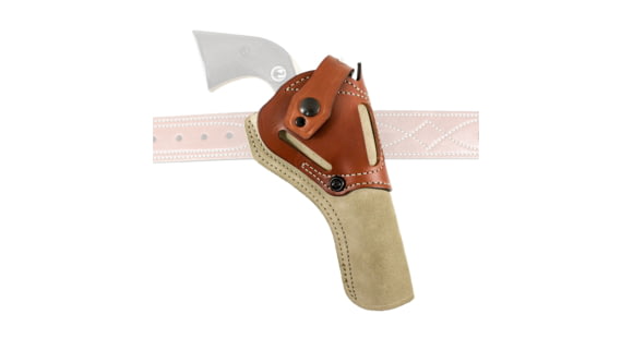 Image of DeSantis The Wild Hog OWB Leather Belt Holster, Heritage MFG Rough Rider 6.5in, Ambidextrous, Plain, Natural, 189NJ3UZ0