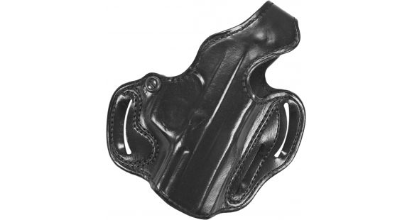 Image of DeSantis Thumb Break Scabbard Holster - Right, Black, Lined, Plain, 3 Slot 001BCT6Z0 - FITS KIMBER PRO TLE/RL II 4in.