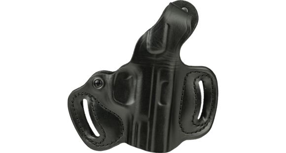 Image of DeSantis Thumb Break Mini Slide Leather Belt Holsters, S&amp;W M&amp;P Compact .22, S&amp;W M&amp;P 380 Shield EZ, S&amp;W Performance Center M&amp;P .380 Shield EZ M2.0, Right Hand, Plain, Black, 085BA3AZ0