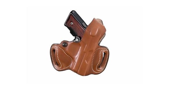 Image of DeSantis Thumb Break Mini Slide Leather Belt Holsters, Kimber Solo, Right, Plain, Black, 085TAX3Z0