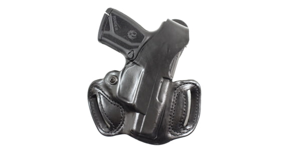 Image of DeSantis Thumb Break Mini Slide OWB Belt Holster, Leather, RM1C, Left Hand, Plain, Black, RM1C, 085BB1ZZ0
