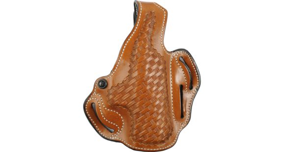 Image of DeSantis Thumb Break Scabbard Belts Holster, Walther PK380, Left Hand, Basketweave, Tan, 001THP1Z0