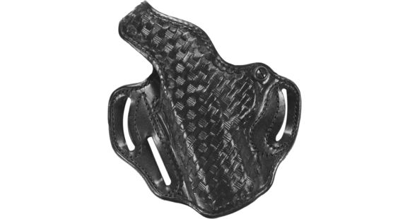 Image of DeSantis Thumb Break Scabbard Holster, 3 Slot, Smith Wesson M&amp;P 9/40, 45C, Left, Black, Lined, Basketweave