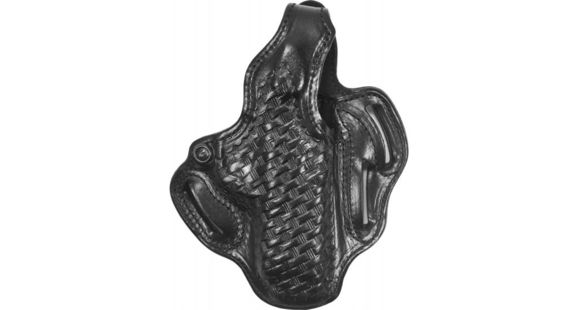 Image of DeSantis Thumb Break Scabbard Belt Holster, SIG Sauer P250 Subcompact/SIG Sauer P320 Subcompact, Left Hand, Basketweave, Black, 001BF28Z0