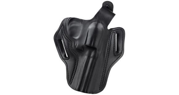 Image of DeSantis Thumb Break Scabbard Belt Holster, Colt Python 4in/Ruger GP100 Revolver 4in/Smith &amp; Wesson L-Frame Revolver 4in, Right Hand, Plain, Black, 001BA34Z0