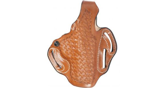 Image of DeSantis Thumb Break Scabbard Holster, FN FNS-40/FN FNS-9/FN FNX-40/FN FNX-9, Right, Lined Basketweave, Tan, 001TG30Z0