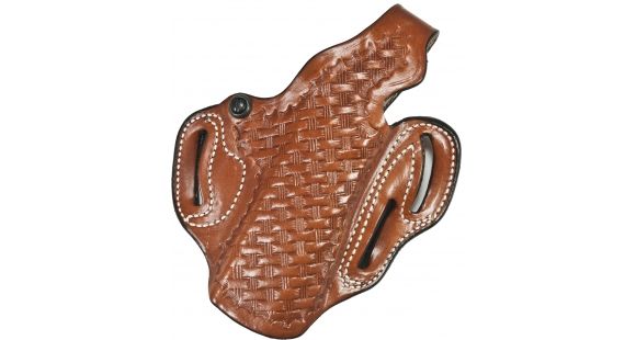 Image of DeSantis Thumb Break Scabbard Holster - Right, Tan, Lined, Basketweave, 3 Slot 001TGT6Z0 - FITS KIMBER PRO TLE/RL II 4in.