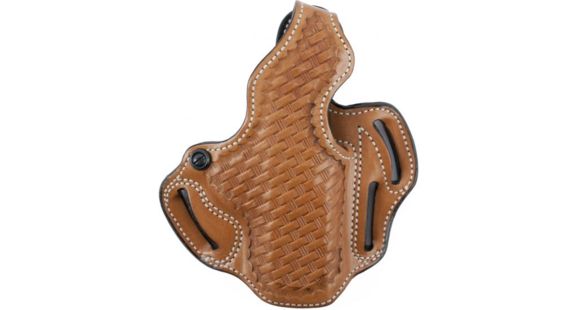 Image of DeSantis Thumb Break Scabbard Belt Holster, SIG Sauer P229R/SIG Sauer P220R Carry, Right Hand, Basketweave, Tan, 001TEF4Z0