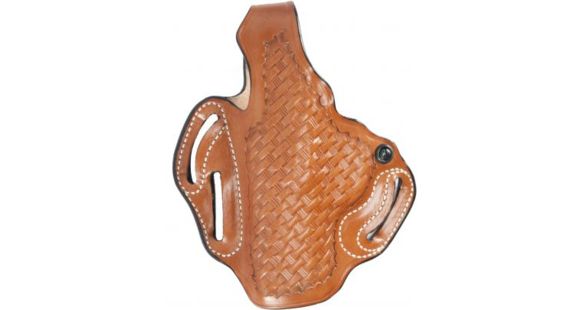 Image of DeSantis Thumb Break Scabbard Belt Holster, SIG Sauer P250 Compact, Right Hand, Basketweave, Tan, 001TET1Z0