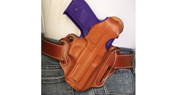 Image of DeSantis Thumb Break Scabbard Belt Holster, Ruger LC9, Left Hand, Basketweave, Tan, 001THV5Z0