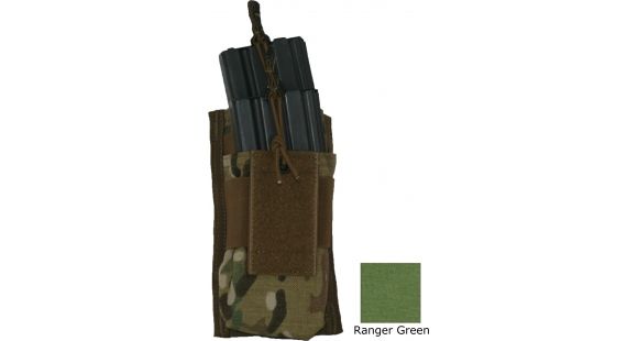 Image of Diamondback Tactical M4/M16 Open-Style Tiered Double 2 Mag Pouch, Ranger Green, A-BLPM03-1-RANGERGREEN