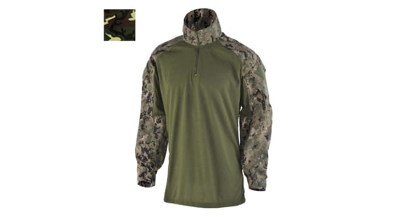 Image of DRIFIRE FORTREX FR Combat Shirt - Men's, Short, NATO Woodland, Small, DF2-550CS-NW-SMS