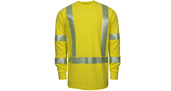 Image of DRIFIRE Performance FR Type R Class 3 Hi-Vis Long Sleeve T-Shirt, Men's, Fluorescent Yellow, Extra Large, Tall, 20000150-HY-XLT