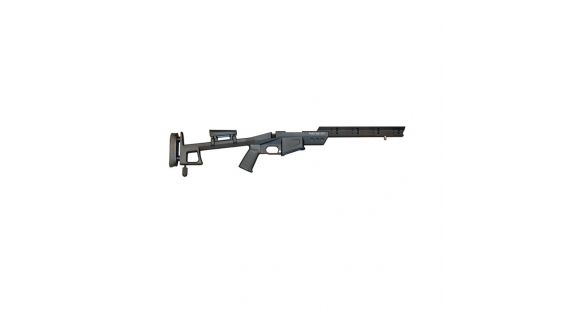 Image of Eberlestock Remington 700 Short Action Stealth Rifle Chassis, Folding, Slick Forestock, Stealth Black, M1ASS