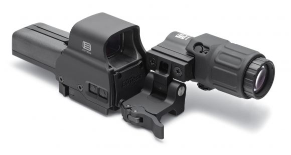 Image of EOTech Holographic Hybrid Sight III Complete System Includes 518-2 Hws, G33 Magnifier And Sts Switch To Side Mount With Quick Detach, HHS III, HHSIII