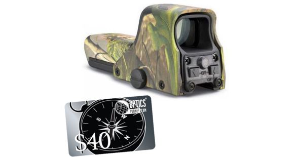 Image of Eotech 512 Red Dot Sight, Black w/AA Battery, Aiming Dot Reticle, Real Tree Camo with FREE 40 OpticsPlanet.com Gift Certificate