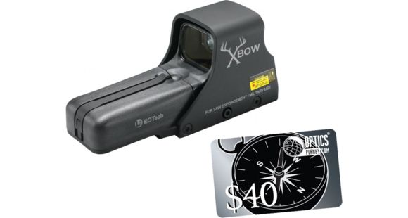 Image of EOTech 512 Red Dot w/ Crossbow Pattern Reticle, Range Assist Black 512.XBOW with FREE 40 OpticsPlanet.com Gift Certificate
