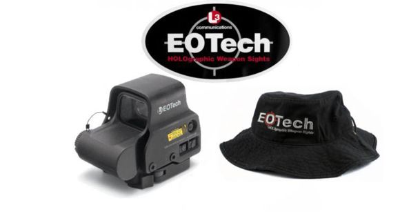 Image of EOTech HWS EXPS 3 Circle Red Dot Sight, 1 Dot Reticle, w/ EOTech Boonie Hat/Sticker, Black, EXPS3-0-KIT3