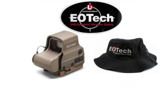 Image of EOTech HWS EXPS 3 Circle Red Dot Sight, 1 Dot Reticle, w/ EOTech Boonie Hat/Sticker, Tan, EXPS3-0TAN-KIT3