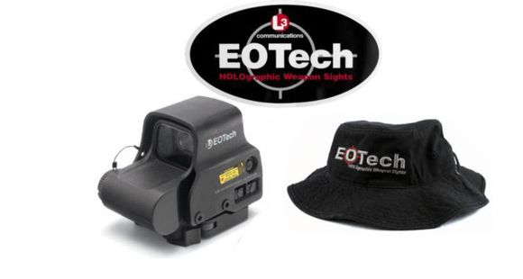 Image of EOTech HWS EXPS 3 Circle Red Dot Sight, 4-Dot Reticle, w/ EOTech Boonie Hat/Sticker, Black, EXPS3-4-KIT3