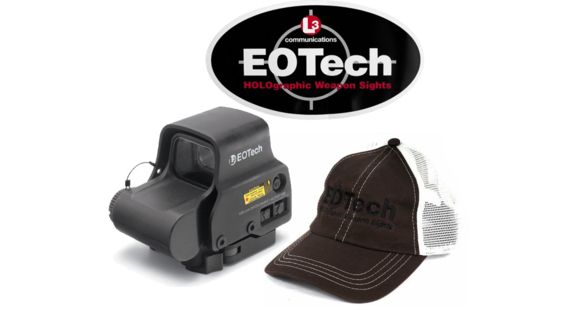 Image of EOTech HWS EXPS 3 Circle Red Dot Sight, 4-Dot Reticle, w/ EOTech Trucker Hat/Sticker, Black, EXPS3-4-KIT2