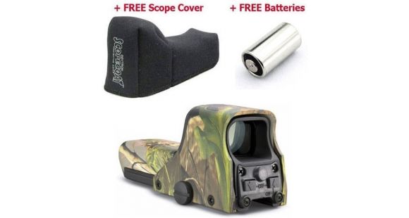 Image of Eotech 512 Red Dot Sight, Aiming Dot Reticle, Real Tree Camo, Free Batteries and ScopeCoat Cover