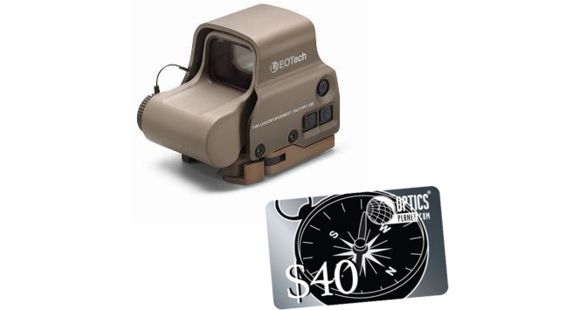 Image of EOTech HWS EXPS 3 Circle Red Dot Sight, 1 Dot Reticle, w/ OpticsPlanet.com Email Gift Certificate - 40, Tan, EXPS3-0TAN-KIT4