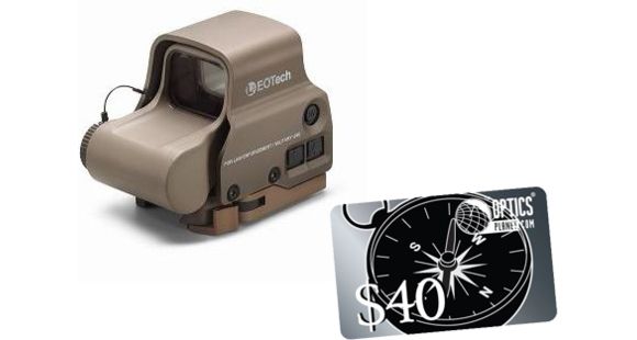 Image of EOTech HWS EXPS 3 Circle Red Dot Sight, 2 Dot Reticle, w/ OpticsPlanet.com Email Gift Certificate - 40, Tan, EXPS3-2TAN-KIT2
