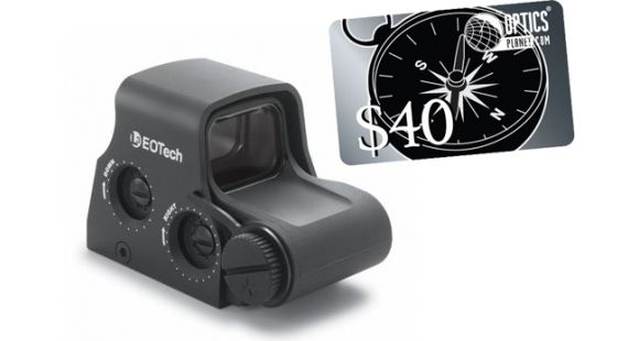 Image of EOTech Transverse Red Dot Sight, 68 MOA Ring and 1 MOA Dot, w/ 40 OpticsPlanet.com Gift Certificate, Black, XPS3-0-KIT4