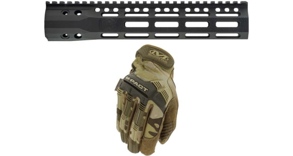 Image of Free Mechanix Wear M-Pact Tactical Gloves - Mens, Multicam, Small w/Purchase of Troy Industries SOCC Gen 2 Free Float M-LOK Handguard AR-15 Aluminum Battle Rail, Black, 10.5in