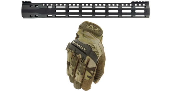 Image of Free Mechanix Wear M-Pact Tactical Gloves - Mens, Multicam, 2XL w/Purchase of Troy Industries X Series Free Float M-LOK Handguard AR-15 Aluminum Battle Rail, Black, 15.125in