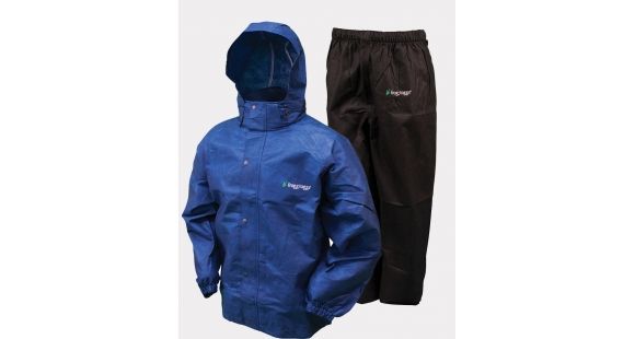 Image of Frogg Toggs All Sport Rain Suit - Men's, Small, Black/Royal Blue, AS1310-112SM