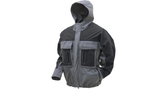 Image of Frogg Toggs Pilot II Guide Rain Jacket - Men's, Light Gray/Charcoal Gray, Medium, PF63161-707MD