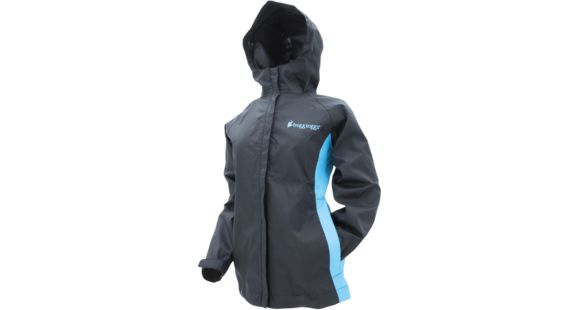 Image of Frogg Toggs StormWatch Rain Jacket - Women's, Black/Turquoise, Large, SW62523-114LG