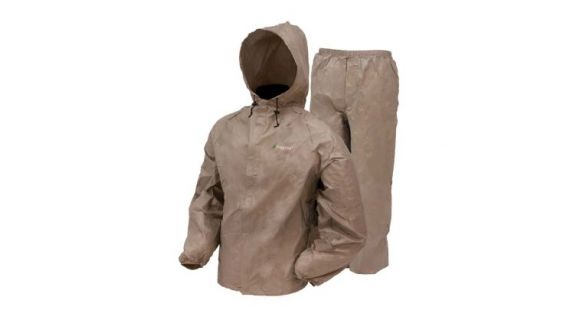 Image of Frogg Toggs Ultra-Lite2 Rain Suit, Stuff Sack, Medium, Khaki 90812