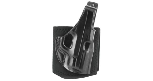 Image of Galco Ankle Glove Leather Handgun Holster, Right Hand, Black, AG652B