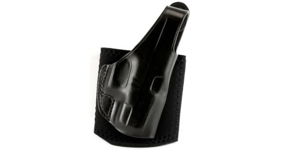 Image of Galco Ankle Glove Leather Handgun Holster, Glock 26/Glock 27/Glock 33, Right Hand, Matte, Black, AG286B