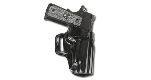 Image of Galco Avenger Belt Leather Holster, Kimber 1911 4in/Colt 1911 4.25in/Springfield Armory 1911 4in/Smith &amp; Wesson SW1911 Sub-Compact 4.25in, Left Hand, Plain, Black, AV267B
