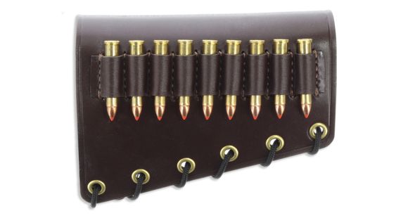 Image of Galco Butt Cuff Ammunition Pouch, Right Hand, Rifle, .22 Hornet, 9 Rounds, Dark Havana, BC-48-DH