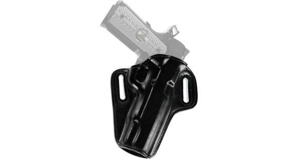 Image of Galco Concealable Belt Leather Holster for Kimber 5 inch 1911 w/ Rail, Black, Right Hand CON612B