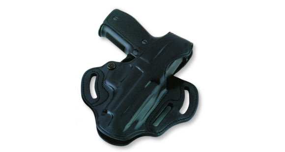 Image of Galco Cop 3 Slot Leather Holster for Sig P250 Compact, Black, Left Hand